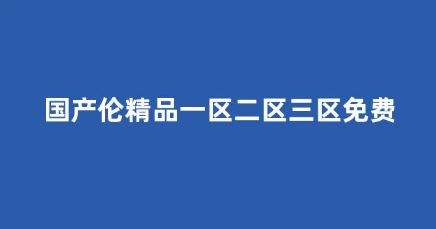 国产伦精品一区二区三区免费
